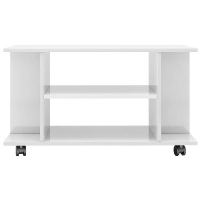 vidaXL Szafka pod TV, wysoki połysk, biała, 80x40x45 cm