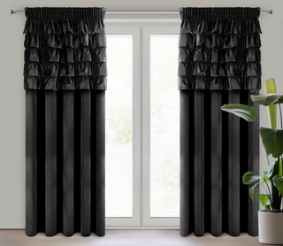 Zasłona Aura czarna 140x270