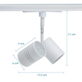 LAMPA SZYNOWA TENDA 2XGU10 BIAŁY 3-FAZOWA SZYNOPRZEWÓD PROFILE