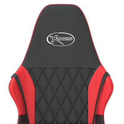 vidaXL Fotel gamingowy, czarno-czerwony, sztuczna skóra model standard