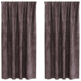 Zasłony z weluru z zasłonami 2 pcs Brązowy 175 x 140 cm Aksamit