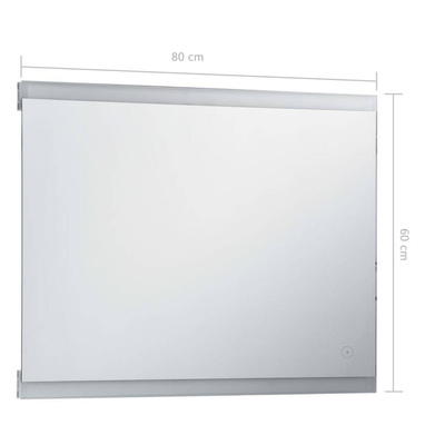 vidaXL Lustro łazienkowe z LED i czujnikiem dotykowym, 80x60 cm