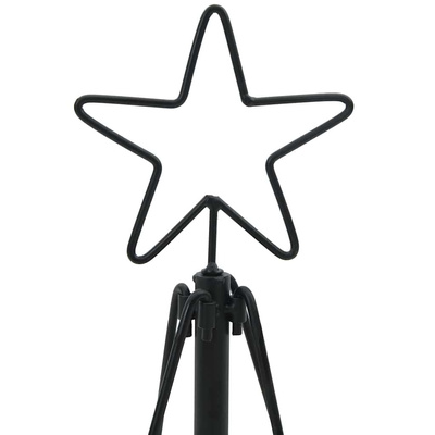 Choinka Stożkowa Świąteczna z podstawą Czarny 126 cm Stal