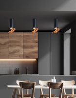 Lampa sufitowa tuba czarno-złota metalowa GU10 natynkowa Candellux