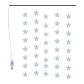 Zasłona świetlnych gwiazdek, 200 kolorowych diod LED, 8 funkcji
