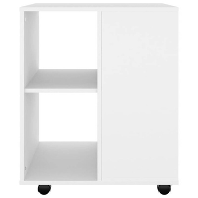 vidaXL Szafka na kółkach, biała, 60x53x72 cm, materiał drewnopochodny