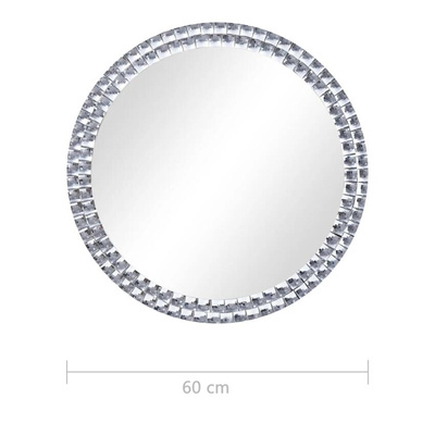 vidaXL Lustro ścienne, 60 cm, szkło hartowane