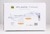 Lampa wisząca z abażurami Atlanta biała podwójna na listwie nowoczesna
