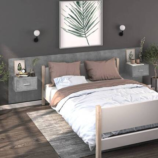 vidaXL Wiszące szafki nocne, 2 szt., szarość betonu model standard