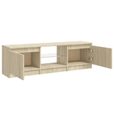 vidaXL Szafka pod TV z oświetleniem LED, dąb sonoma, 120x30x35,5 cm