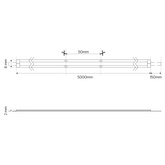 Taśma NASTRO LED COB 12W 3000K WW barwa ciepła, DC 12V, 480LED/m, IP22 CRI>90, 5m rolka, EDO777648 EDO Solutions