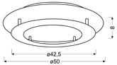 Lampa sufitowa plafon złoty 50cm LED Merle 98-66190