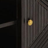 Szafka pod TV, czarna, 110x30x40 cm, lite drewno mango i żelazo vidaXL