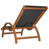 vidaXL Leżak z poduszką, szary, tworzywo textilene i drewno topolowe