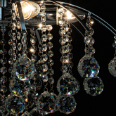 Żyrandol kryształowy lampa wisząca  MONTE CARLO 6 X 40W E14 srebrny