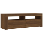 vidaXL Szafka pod TV z oświetleniem LED, brązowy dąb, 120x35x40 cm model standard