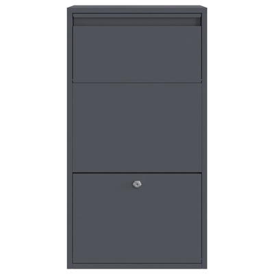 Skrzynka na przesyłki z drzwiami Antracyt 44 x 22 x 82 cm Stal