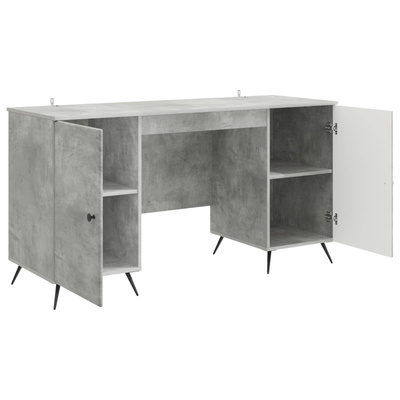 Biurko Betonowy szary 142,5 x 50 x 75 cm Drewno inżynieryjne