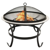 vidaXL Palenisko i grill 2-w-1, z pogrzebaczem, 56x56x49 cm, stal