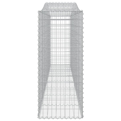 Kosze gabionowe, 25 szt, 400x50x120/140cm, galwanizowane żelazo