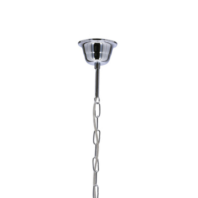 scordia lampa wisząca chromowa klosz biały+srebrny