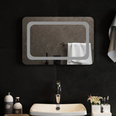 vidaXL Lustro łazienkowe z LED, 60x40 cm