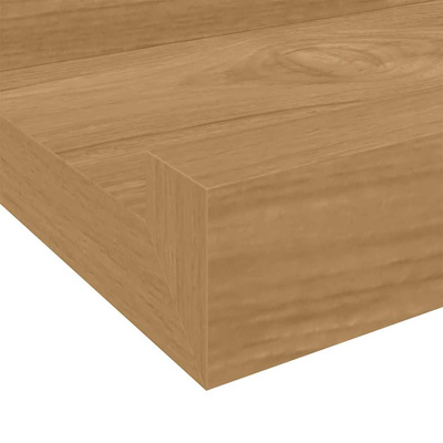 Półka ścienna 4 szt. Brązowy 80 x 9 x 3 cm Drewno inżynieryjne