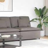 Modułowy moduł centralny sofy z poduszkami Taupe 100 cm