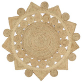 vidaXL Dywan pleciony ręcznie z juty, 120 cm