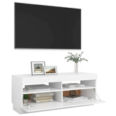 vidaXL Szafka pod TV z oświetleniem LED, biała, 100x35x40 cm