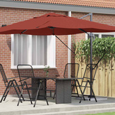 Parasol plażowy terakota 351 x 250 x 260 cm