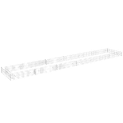 vidaXL Podwyższona donica gabionowa, galwanizowana stal, 600x100x20 cm