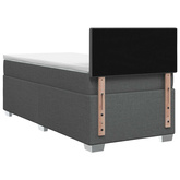 Łóżko Box Spring z materacem i LED ciemnoszary 100 x 200 cm