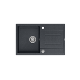 MORGAN 111 GraniteQ zlewozmywak black diamond z syfonem Push To Open 1-komorowy z/o / elementy stal szlachetna
