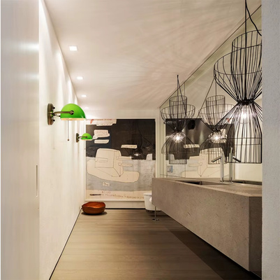 Kinkiet Abigali Bankierka E27 vintage zielony