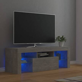 Szafka pod TV z oświetleniem LED, szarość betonu, 120x35x40 cm vidaXL