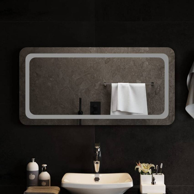 vidaXL Lustro łazienkowe z LED, 100x50cm