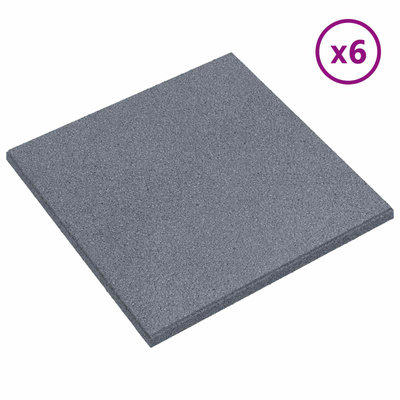 Płytki ochronne przed upadkiem 6 pcs Szary 50 x 50 cm Guma