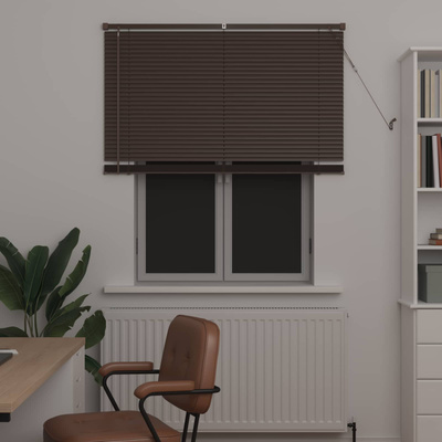 Żaluzja wenecka Ciemnobrązowy ze wzorem 150 x 120 cm 25 mm PVC