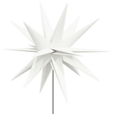 Ozdoba świetlna LED na kołku, składana, biała, 57 cm