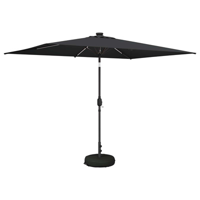 Parasol ogrodowy z oświetleniem LED i podstawą 200 x 300 cm