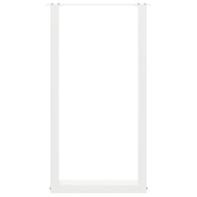Nogi do stołu barowego w kształcie litery U 2 szt. Białe 50x(90-91) cm Stal