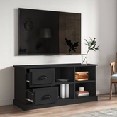 vidaXL Szafka pod TV, czarna, 102x35,5x47,5cm, materiał drewnopochodny