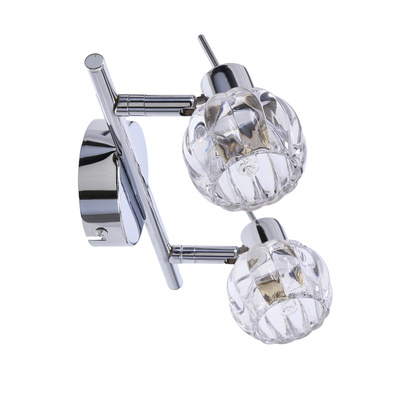 Lampa sufitowa Bombola listwa ze szklanymi kloszami regulowana 2-punktowa do korytarza