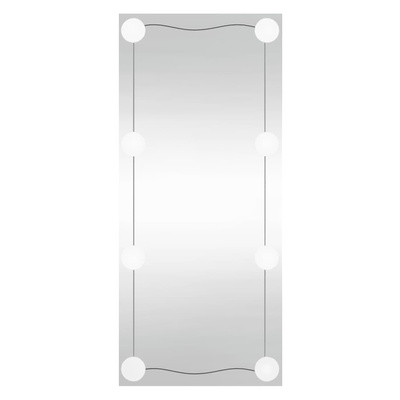 vidaXL Lustro ścienne z LED, 40x80 cm, szklane, prostokątne