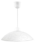 Lampa wisząca Malibu szklana biała pojedyncza nad stół do kuchni