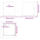 Podstawy słupków kwadratowe 4 szt. Antracyt 101x101 mm