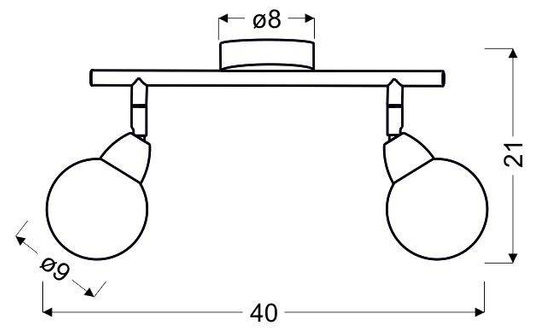 Lampa sufitowa led smd bolo chrom 92-67586