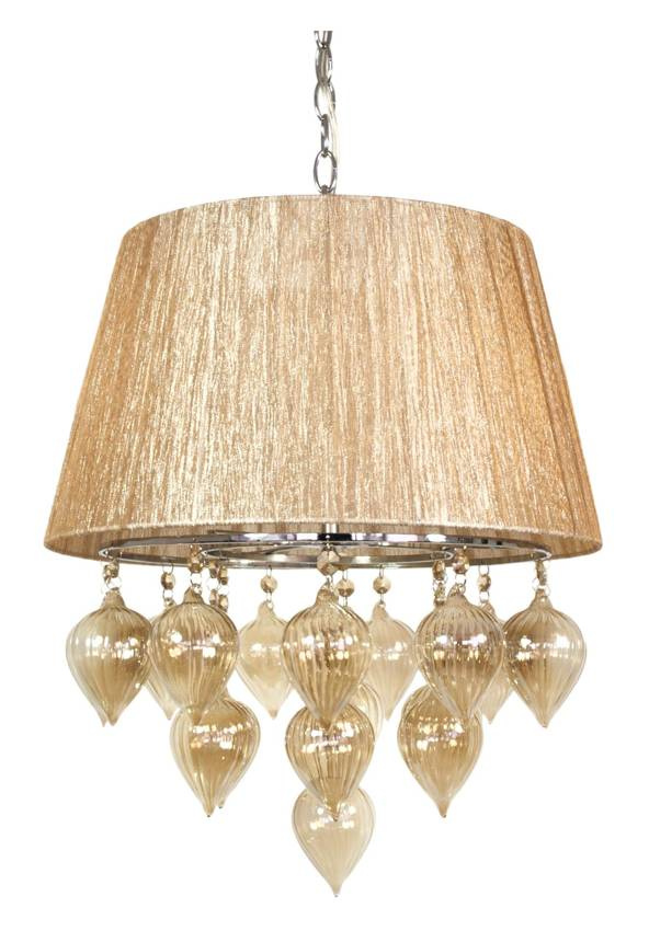 Lampa wisząca na łańcuchu szaro beżowa Elissa Candellux 33-04567