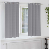 Firany blackout z kółkami 2 pcs Jasnoszary 175 x 140 cm